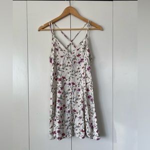 American Eagle Outfitters white flower mini dress